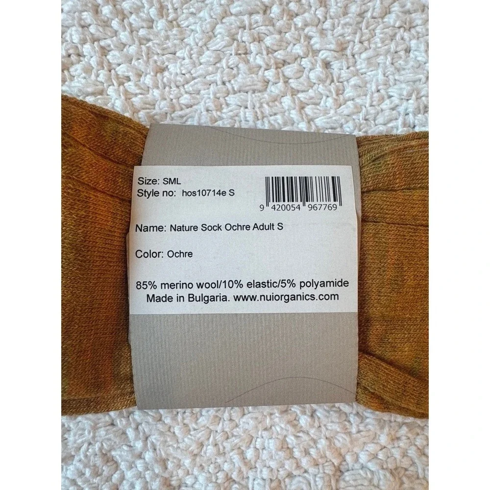 Nui Organics Nature Socks Ochre Adult Small
